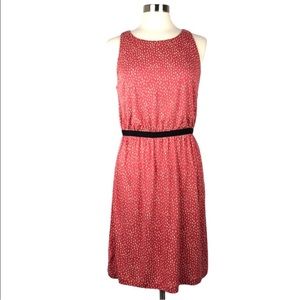 Ann Taylor Loft Coral Sleeveless Printed Dress